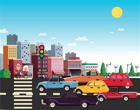 Car Traffic Congestion Vector Art, Icons, and Graphics for Free Download