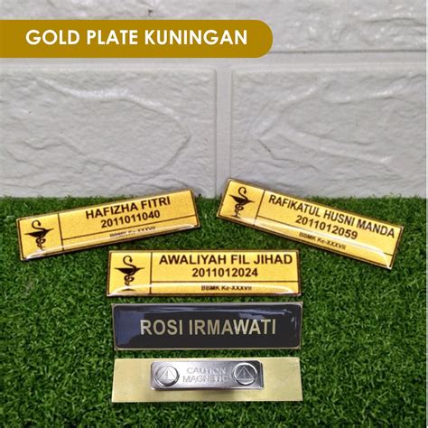 Jual Name Tag Nama Dada Papan Nama Custom Satuan Proses Cepat