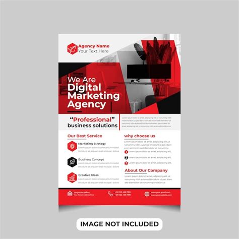 Premium Vector Creative Modern Digital Marketing Agency Flyer Or