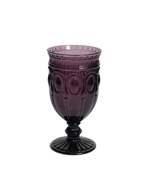 Carousel Goblet Violet 12 Oz RSVP Party Rentals Glassware