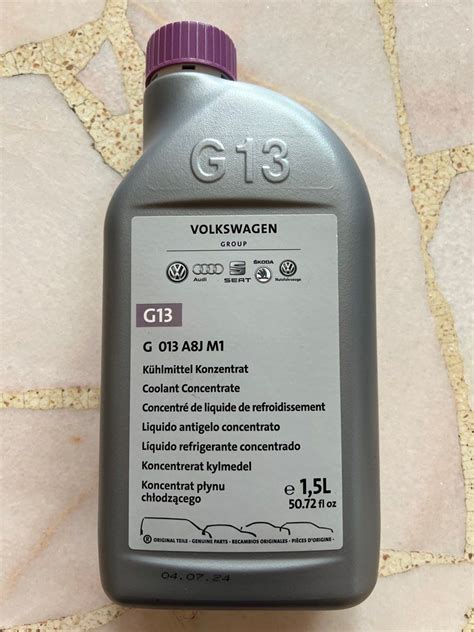 Genuine G13 Vag Coolant G014a8jm1 Car Accessories Accessories On Carousell