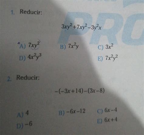 Expresiones Algebraicas Brainly Lat