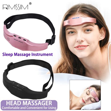 Ems Head Massager Forehead Brain Relaxation Low Frequency Pulse Improve Sleep Health Stress