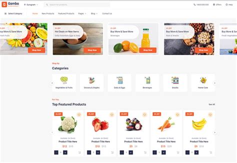 10+ Best Grocery Website Templates 2024 - RadiusTheme