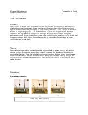 Circulae Motion Lab Docx Physics Laboratory Section A