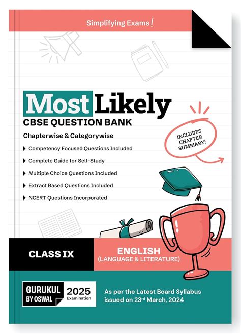 Gurukul By Oswal English Language And Literature Most Likely Cbse Question Bank For Class 9 Exam