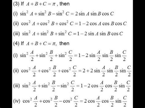 Conditional Trigonometric Identity Youtube