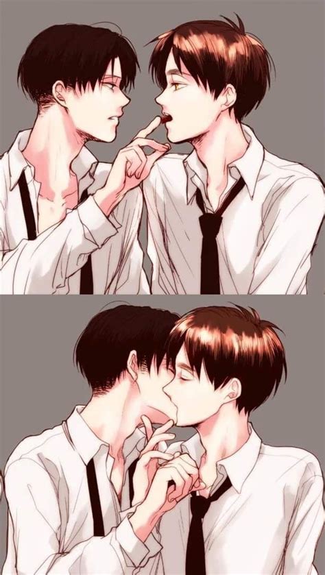 Levi X Eren Chocolate Kiss Ereri Attack On Titan Levi Attack On