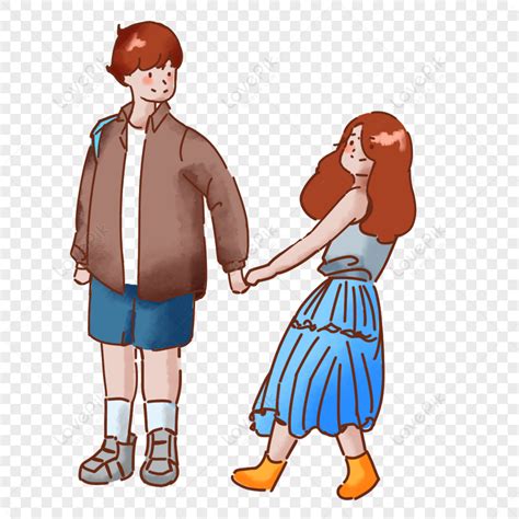 Cartoon Couple Holding Hands Couple Hand Couple Couple Holding Png