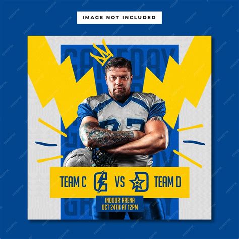 Premium Psd American Football Game Day Social Media Post Template