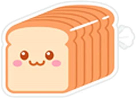 Cute Sweet Simple Slice Of Bread Kawaii Emoji Cartoon Art Vinyl Sticker