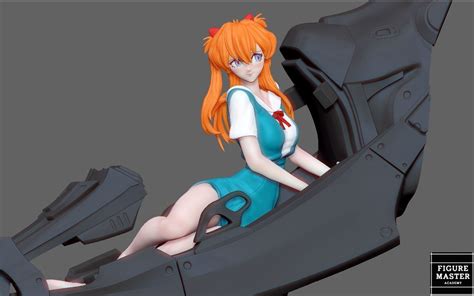 Asuka Cockpit Uniform Evangelion Girl Statue Cute Anime 3d Model 3d Printable Cgtrader