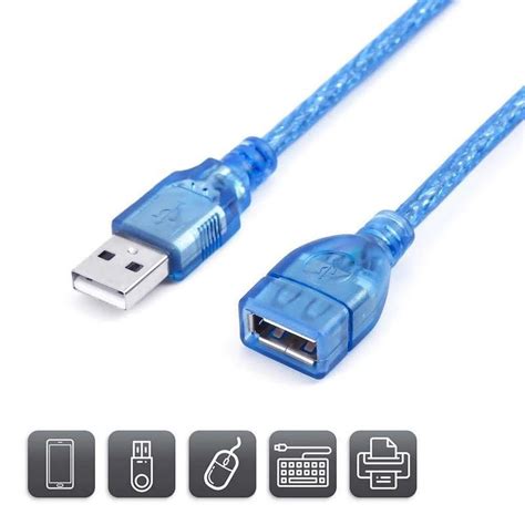 Ripley CABLE EXTENSIÓN USB 2 0 MACHO A HEMBRA 10 METROS AZUL