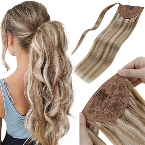 Laavoo Clip In Wrap Around Ponytail Human Hair 12 70g