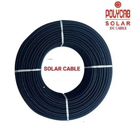 Voltage 1500vdc Polycab 6 Sq Mm Solar DC Cable Temperature Range 90