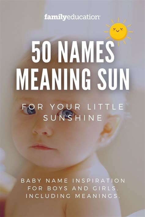 brilliant baby names   sun names   sun names