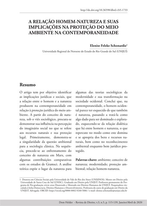 Relação Homem E Natureza - (PDF) A RELAÇÃO HOMEM-NATUREZA E SUAS IMPLICAÇÕES NA PROTEÇÃO DO MEIO ...