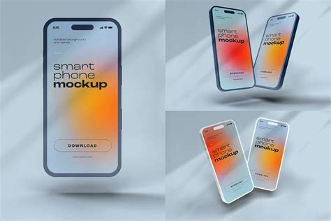 4968 3款苹果14手机屏幕展示app设计ps样机 Iphone 14 Pro Mockup 1 Gooodme 果觅网（gooodme）