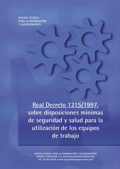 Real Decreto Sobre Disposiciones M Nimas De