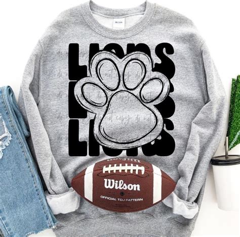 Stacked Mascots Lions Paw Transfer Sassy Sublimation And Screen Prints