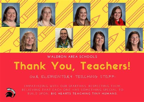 Teachers Appreciated Waldron Area School District