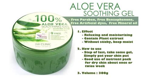 Twin Pack 3w Clinic Aloe Vera Soothing Gel 100 300g