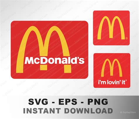 Mcdonalds Logos Svg Im Lovin It Old And New Etsy Canada