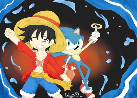 Sonic And Luffy The Weird Crossover By Chuwcrossantier On Deviantart