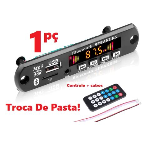 Placa Decodificador Bluetooth Sem Fio Bluetooth 12v Mp3 Wma Placa