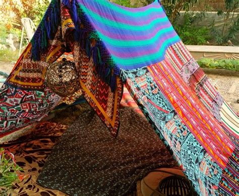 Boho Tent Teepee Glamping Hippie Boho Fabric Festival Photo Etsy