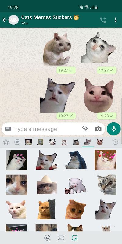 stickers whatsapp cat - racun shopee promo indonesia