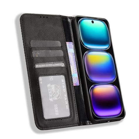 For Infinix Hot I G Smart G Magnetic Buckle Retro Texture Leather Phone Case Black