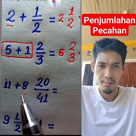 Penjumlahan Pecahan Maths Youtube