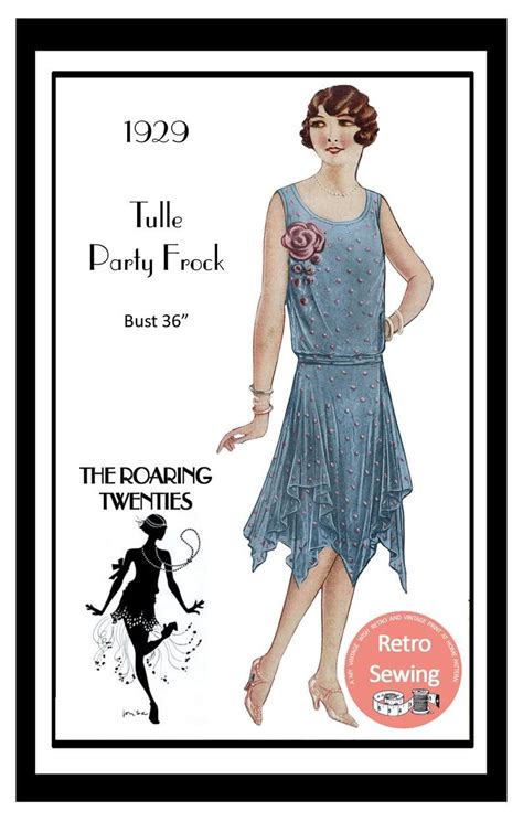 1920s Flapper Evening Frock Pdf Vintage Sewing Pattern Etsy 20 年代の