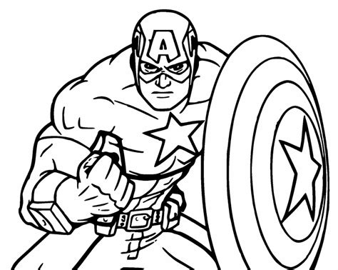 39 Captain America Shield Colouring In Pages Creative Coloring Pages