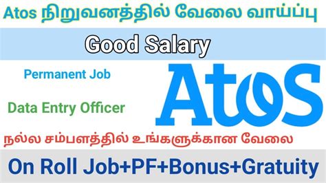 Atos Company Job Openings Male And Female Candidates Job Openings