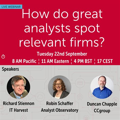 How Do Great Analysts Spot Relevant Firms Join Our Webinar