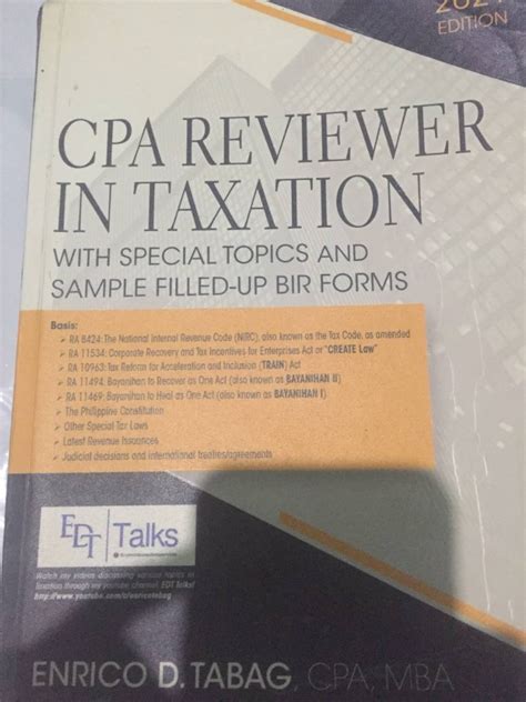 Cpa Reviewer In Taxation By Tabag Hobbies Toys Books Magazines