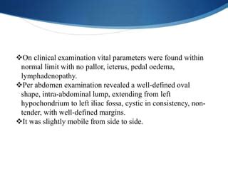 Mesenteric cyst - Journal club | PPT