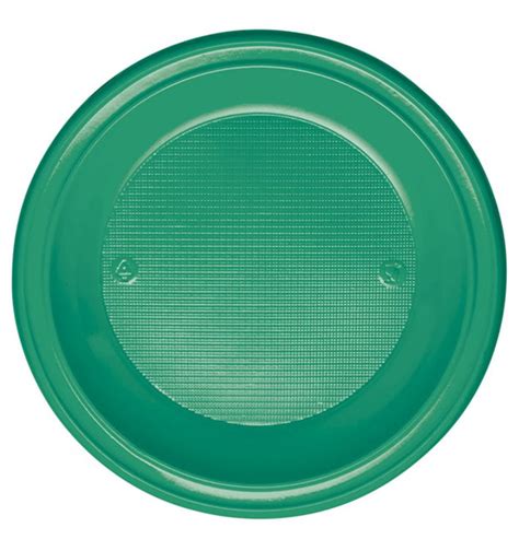 Assiette Plastique PS Creuse Vert Ø220mm 30 Unités