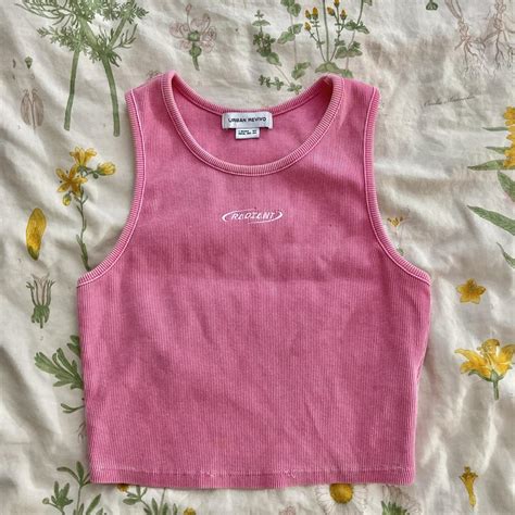 Cute Y K Hot Pink Tank Top S Cami Urban Revivo Depop