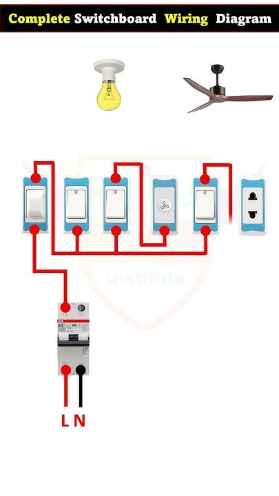 Complete Switchboard Wiring Diagram Learningengineering Youtube