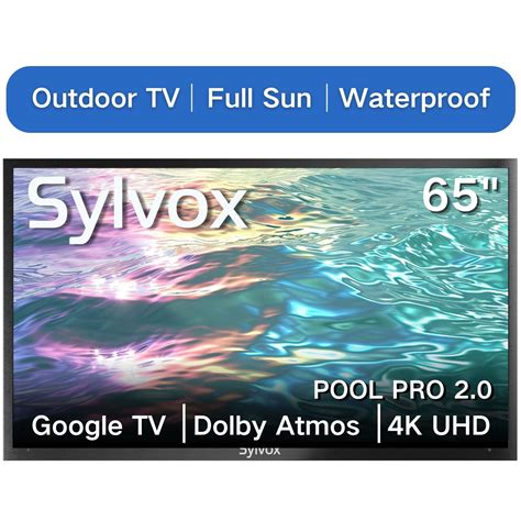 SYLVOX Outdoor TV 65 Inch Full Sun Smart Outdoor TV Weatherproof TV