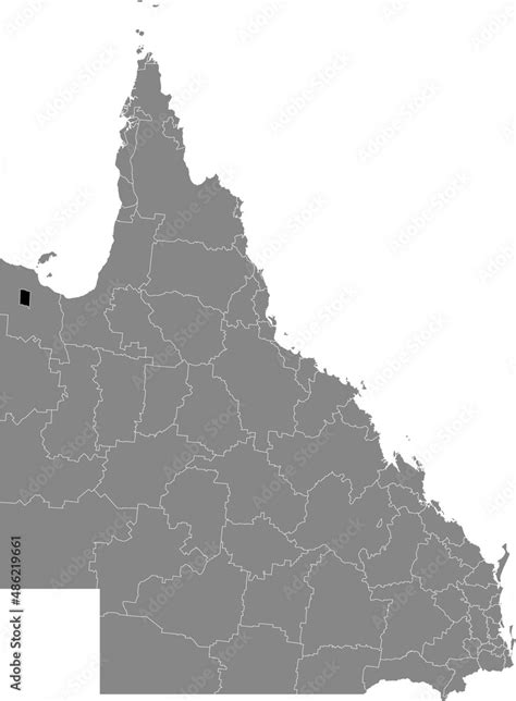 Black Flat Blank Highlighted Location Map Of The Aboriginal Shire Of