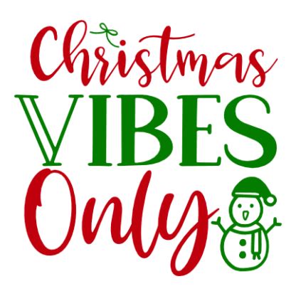 Christmas Vibes Only Holiday Free Svg File Svg Heart