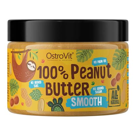 OstroVit Masło Orzechowe 100 500 g PEANUT BUTTER Krem Pasta Bez CUKRU