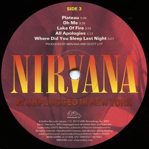 Виниловая пластинка Nirvana - MTV Unplugged In New York [25th ...