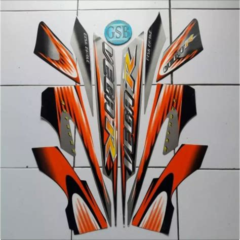 Jual Striping Sticker Lis Motor Vega R 2006 Orange Vega R New 2006