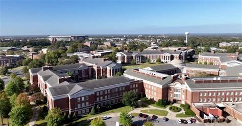 University of Alabama Campus in Tuscaloosa Alabama Aerial Push In ...