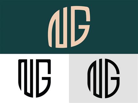 Creative Initial Letters NG Logo Designs Bundle 10048165 Vector Art At